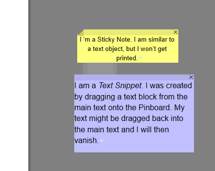 Sticky Note and Text Snippet
