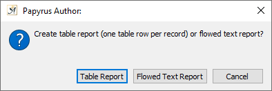 Create report message