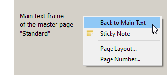 Master page context menu