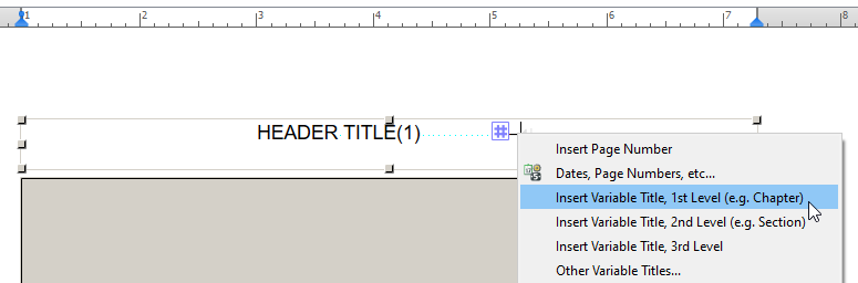Adding a variable title to the master page