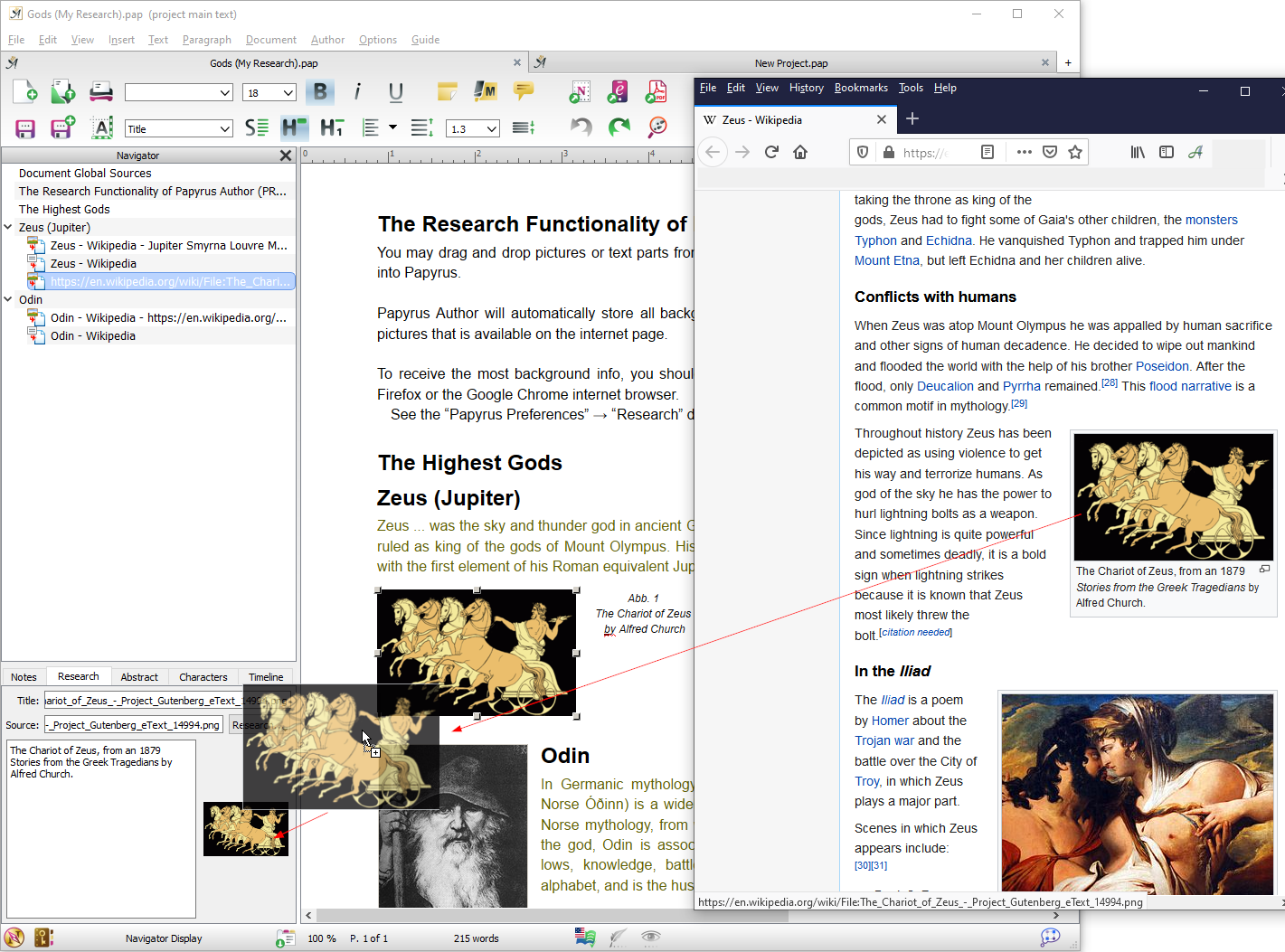 Updating an image in the Research tab of the Navigator