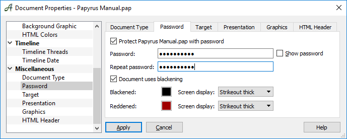 Security: Password Protection and Text Redaction