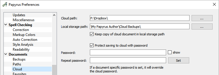 Using a Cloud With Papyrus Author