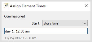 Timeline assign time story time