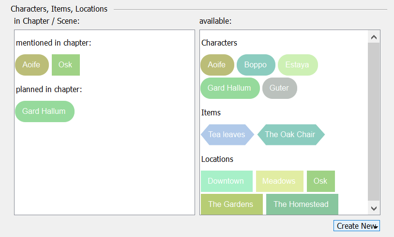 Add Characters in the Organizer